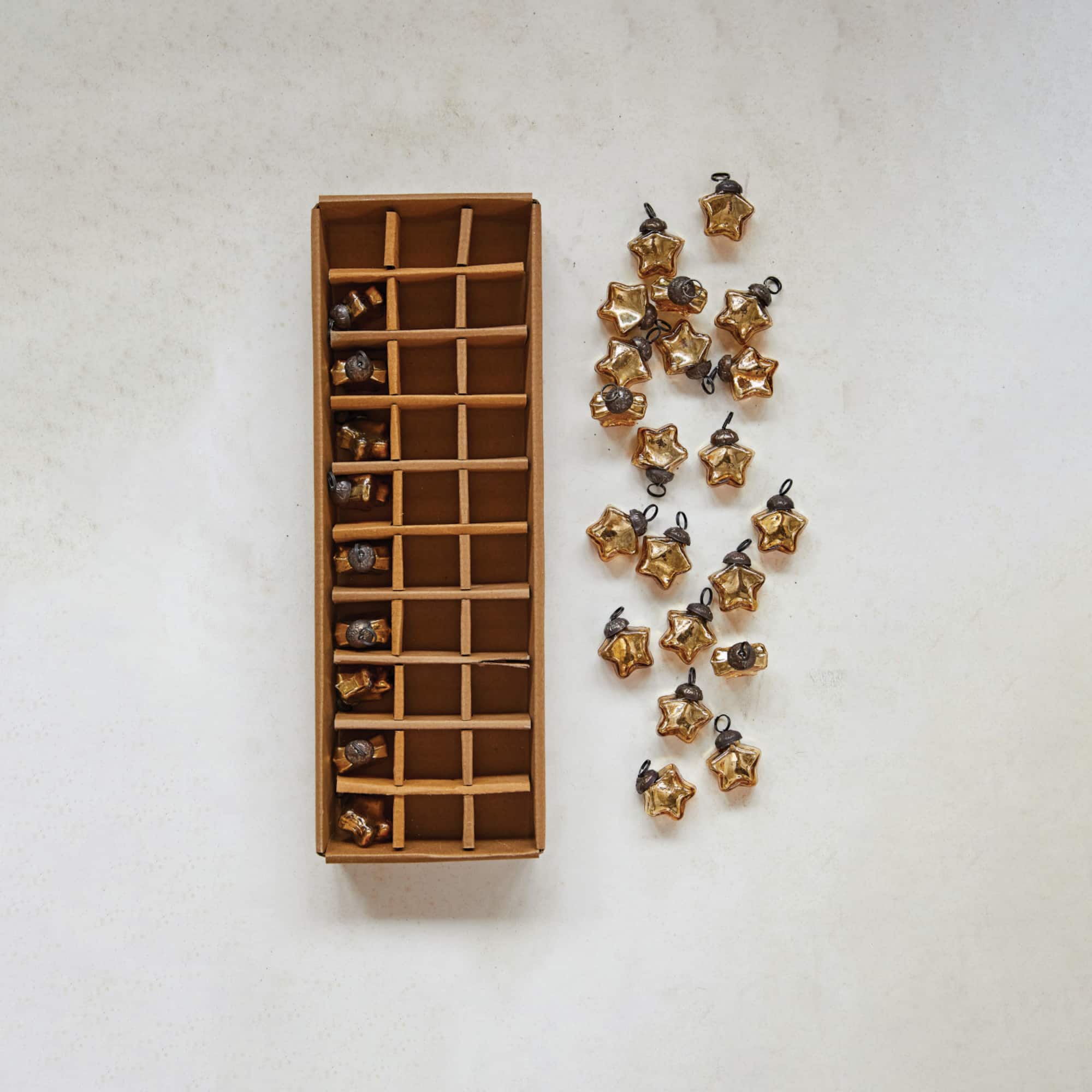 Hello Honey® 30ct. Glass Gold Star Ornaments